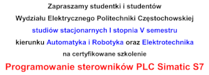 Rekrutacja na szkolenie z programowania sterowników PLC Simatic S7